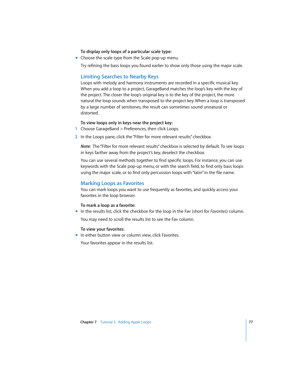 Apple GarageBand '09 User Manual | Page 77 / 122