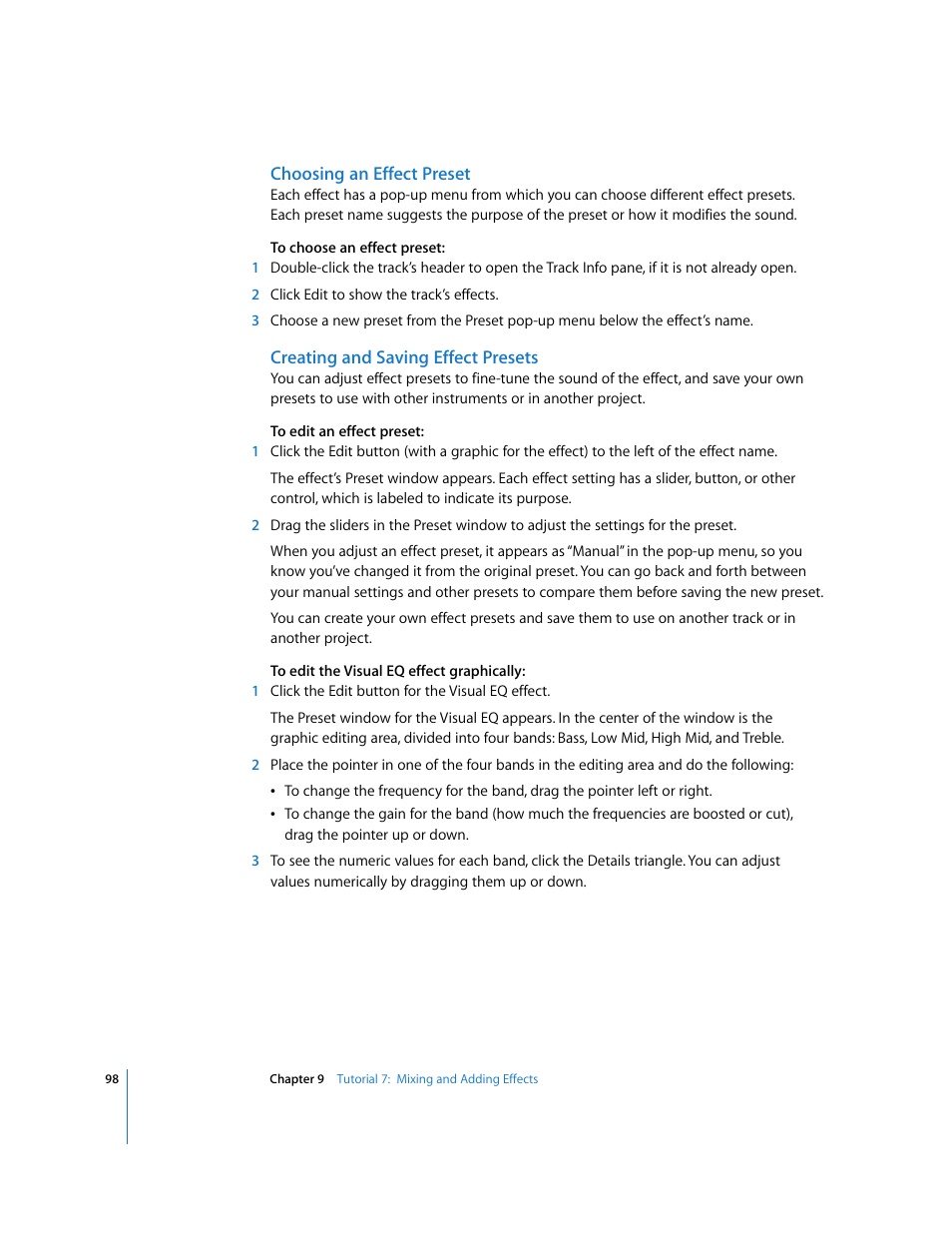 Apple GarageBand '09 User Manual | Page 98 / 122