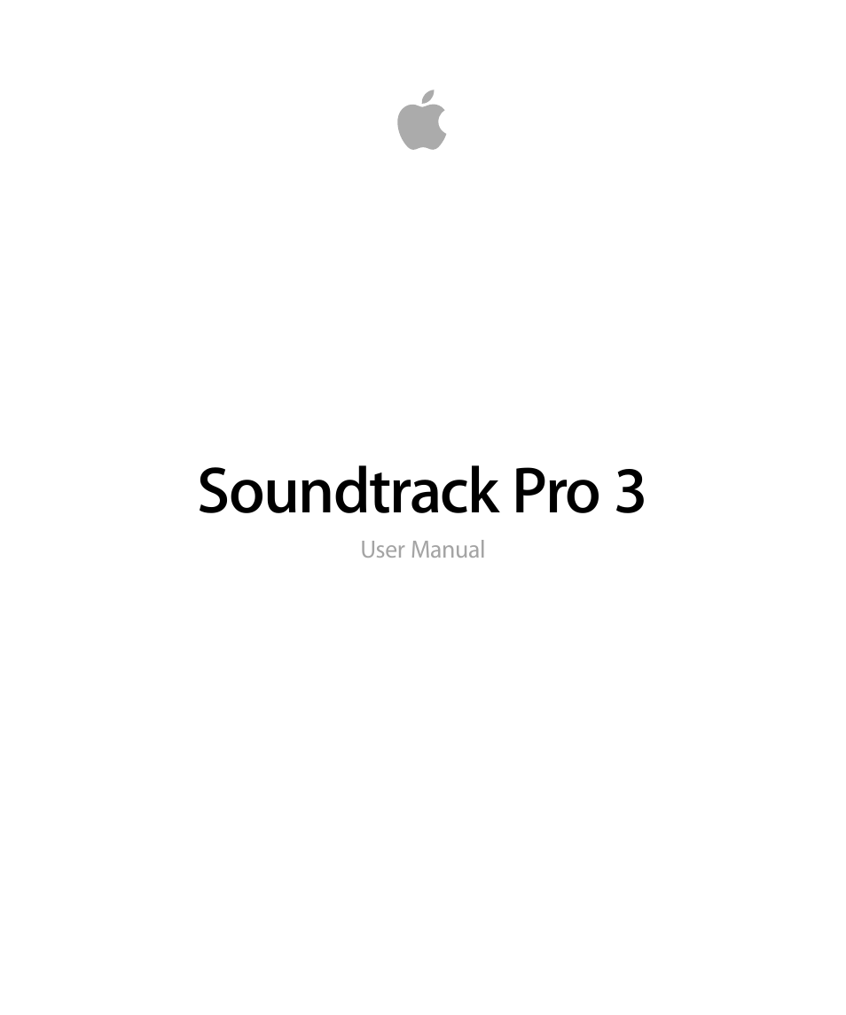 Apple Soundtrack Pro 3 User Manual | 542 pages