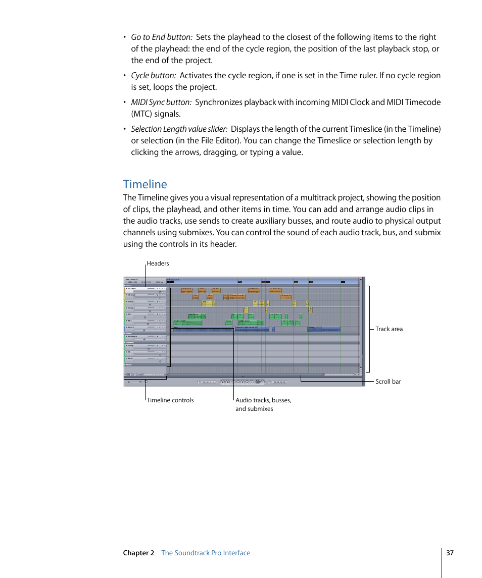 Timeline | Apple Soundtrack Pro 3 User Manual | Page 37 / 542