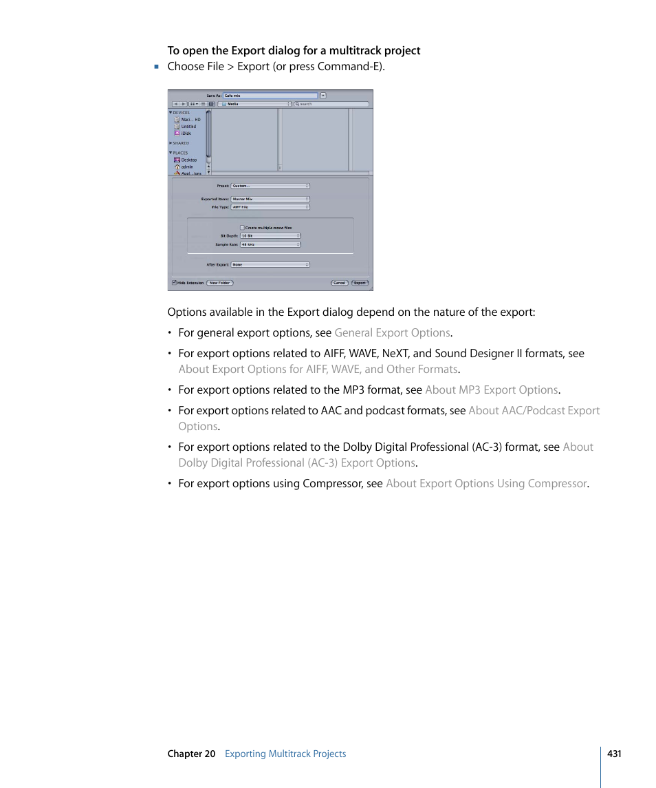 Apple Soundtrack Pro 3 User Manual | Page 431 / 542