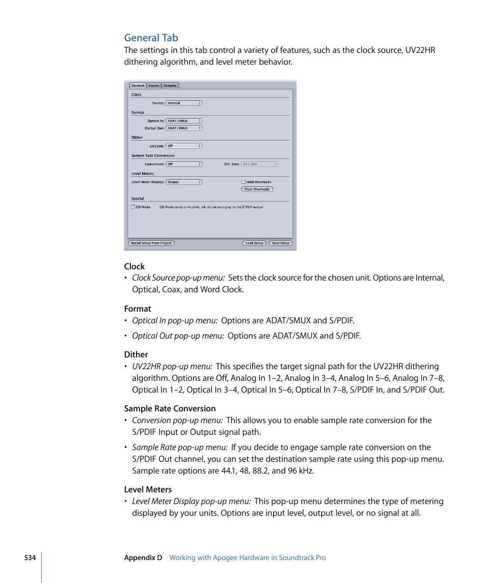 General tab | Apple Soundtrack Pro 3 User Manual | Page 534 / 542