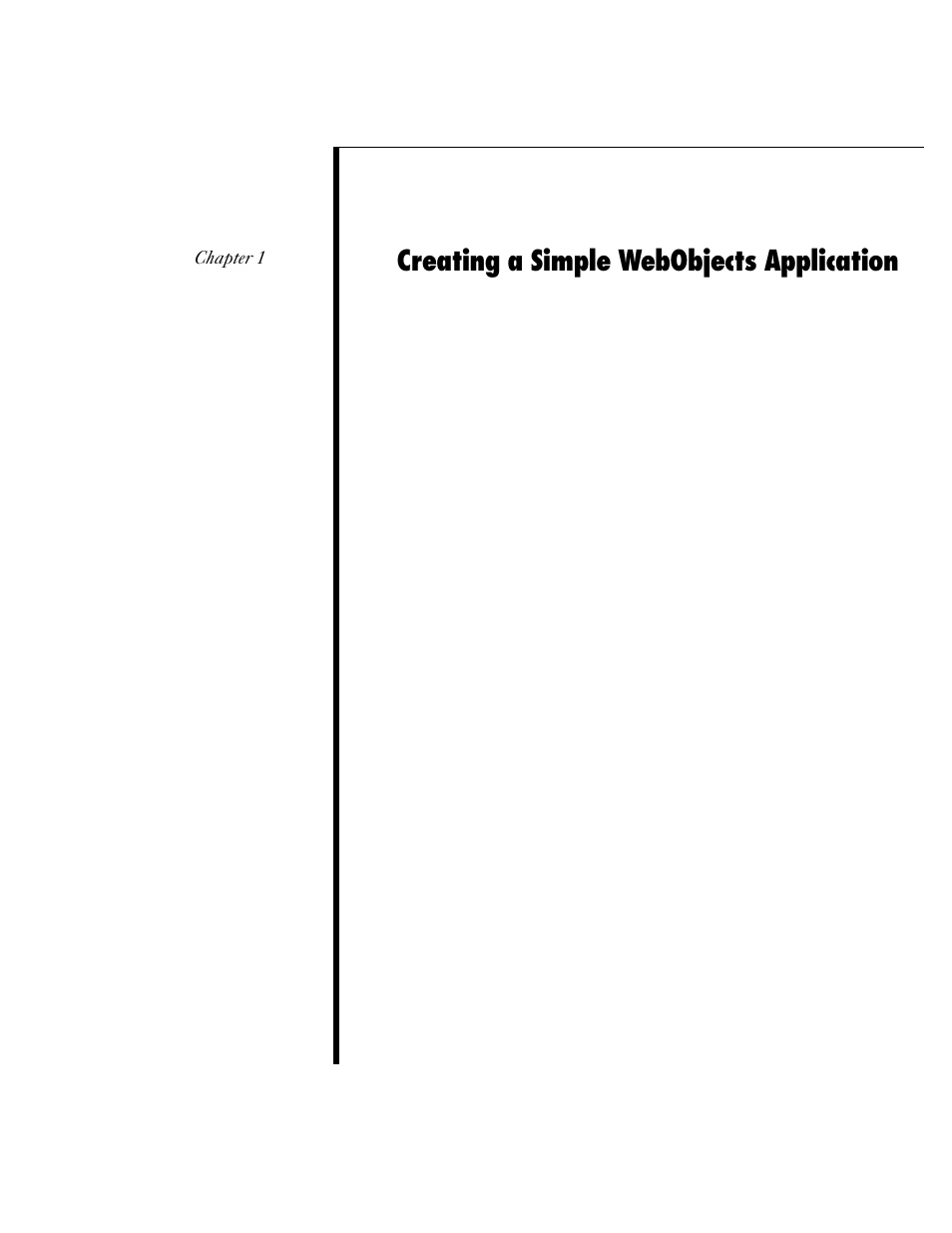 Creating a simple webobjects application, Creating a simple webobjects application 11 | Apple WebObjects 3.5 User Manual | Page 11 / 120