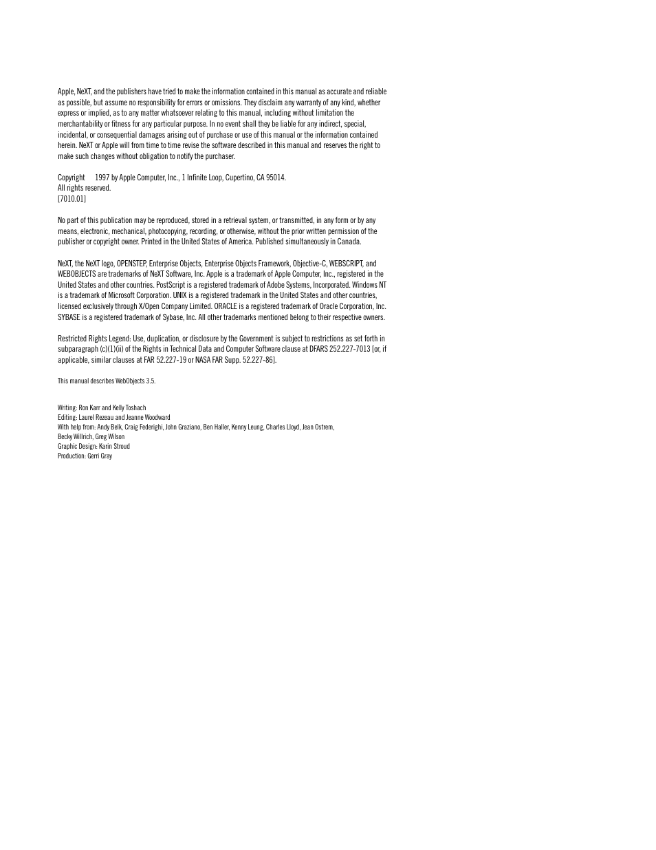 Apple WebObjects 3.5 User Manual | Page 2 / 120