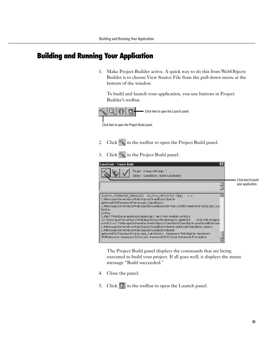 Building and running your application, Building and running your application 35 | Apple WebObjects 3.5 User Manual | Page 35 / 120