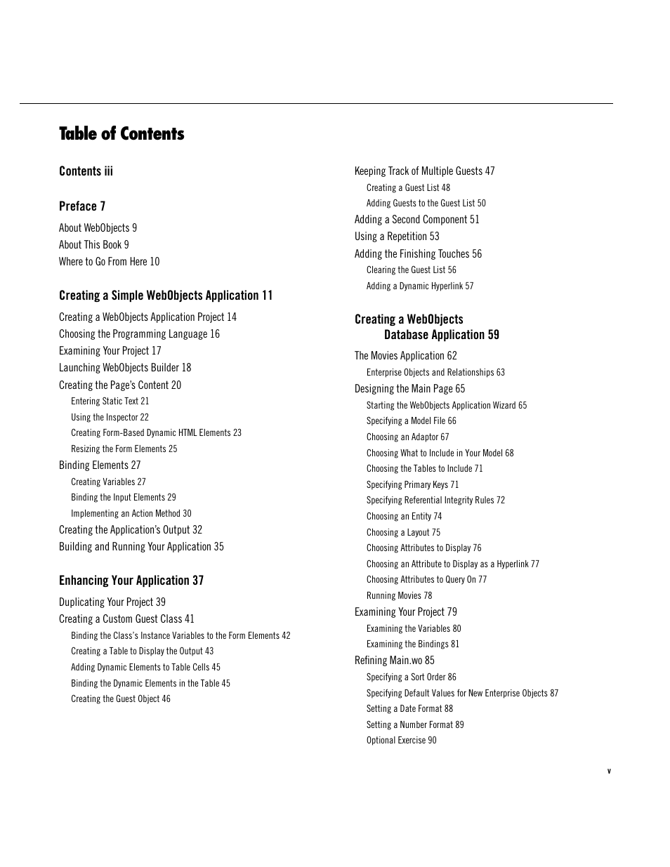 Apple WebObjects 3.5 User Manual | Page 5 / 120