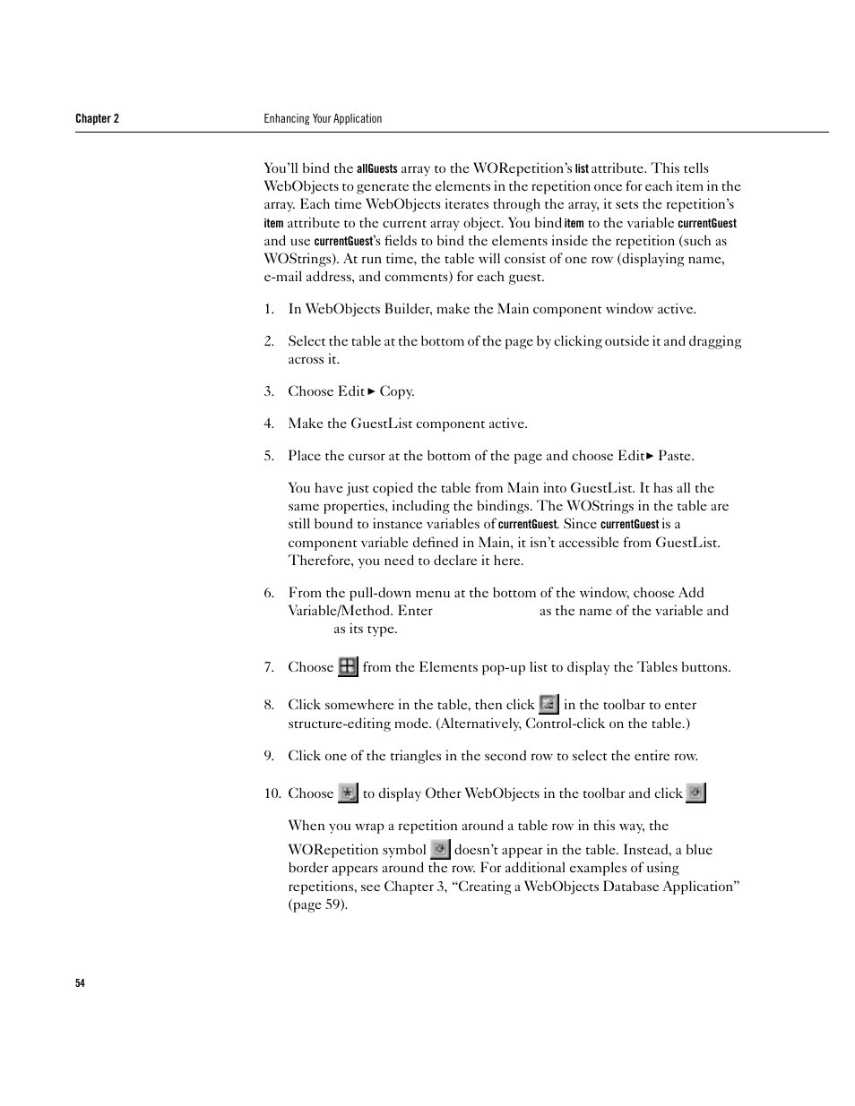 Apple WebObjects 3.5 User Manual | Page 54 / 120