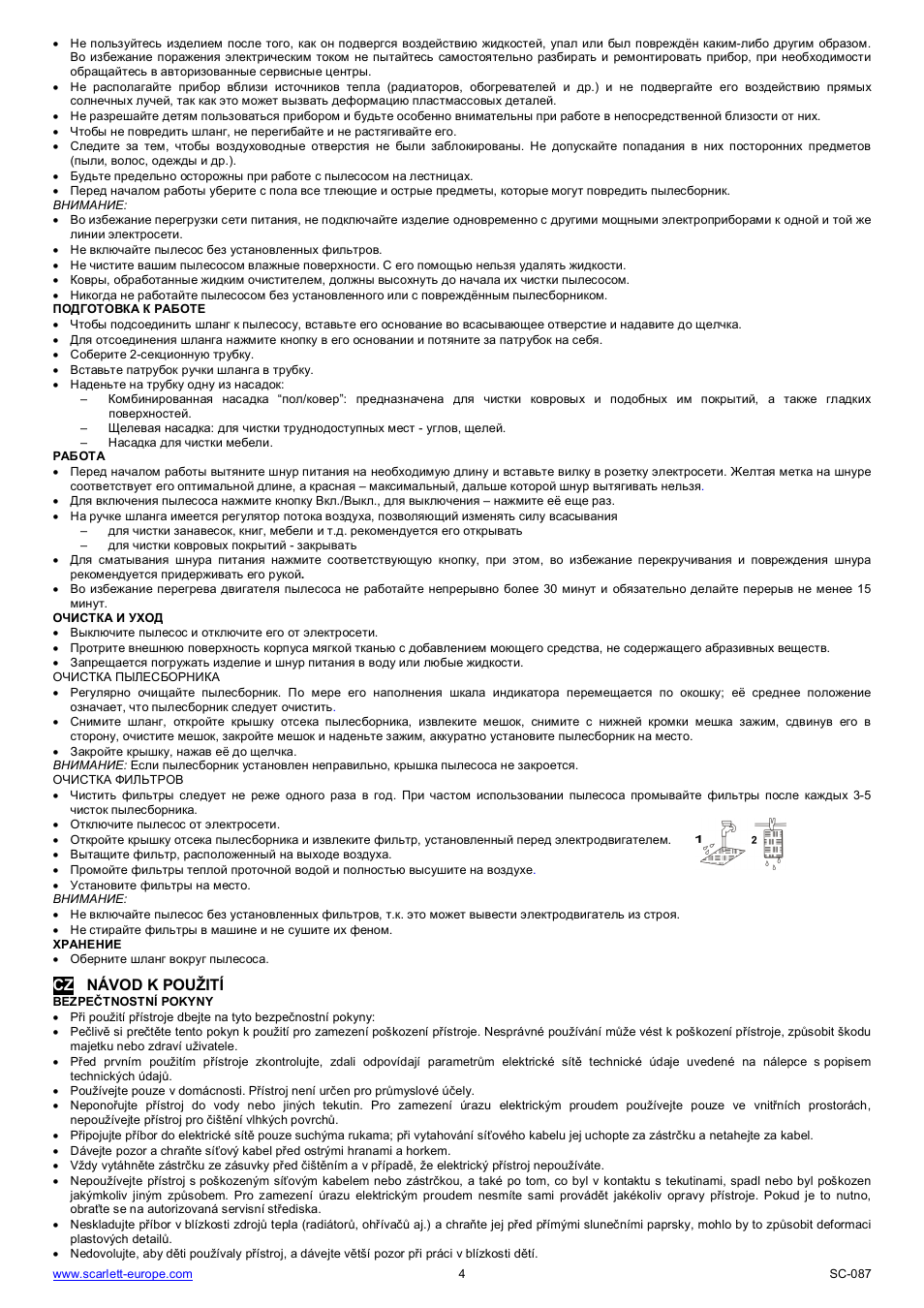 Cz návod k pou ití | Scarlett SC-087 User Manual | Page 4 / 16