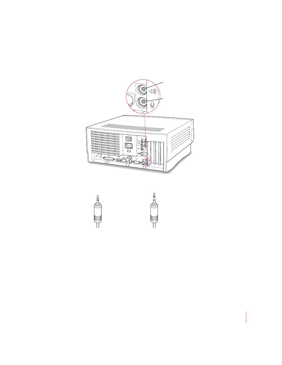 About your computer’s sound ports | Apple Power Macintosh 7600/132 Series User Manual | Page 43 / 176