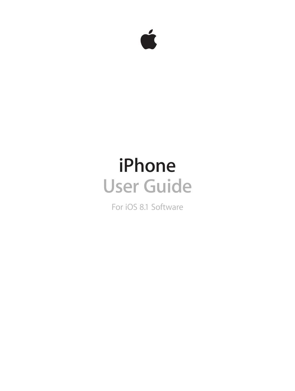 Apple iPhone iOS 8.1 User Manual | 184 pages