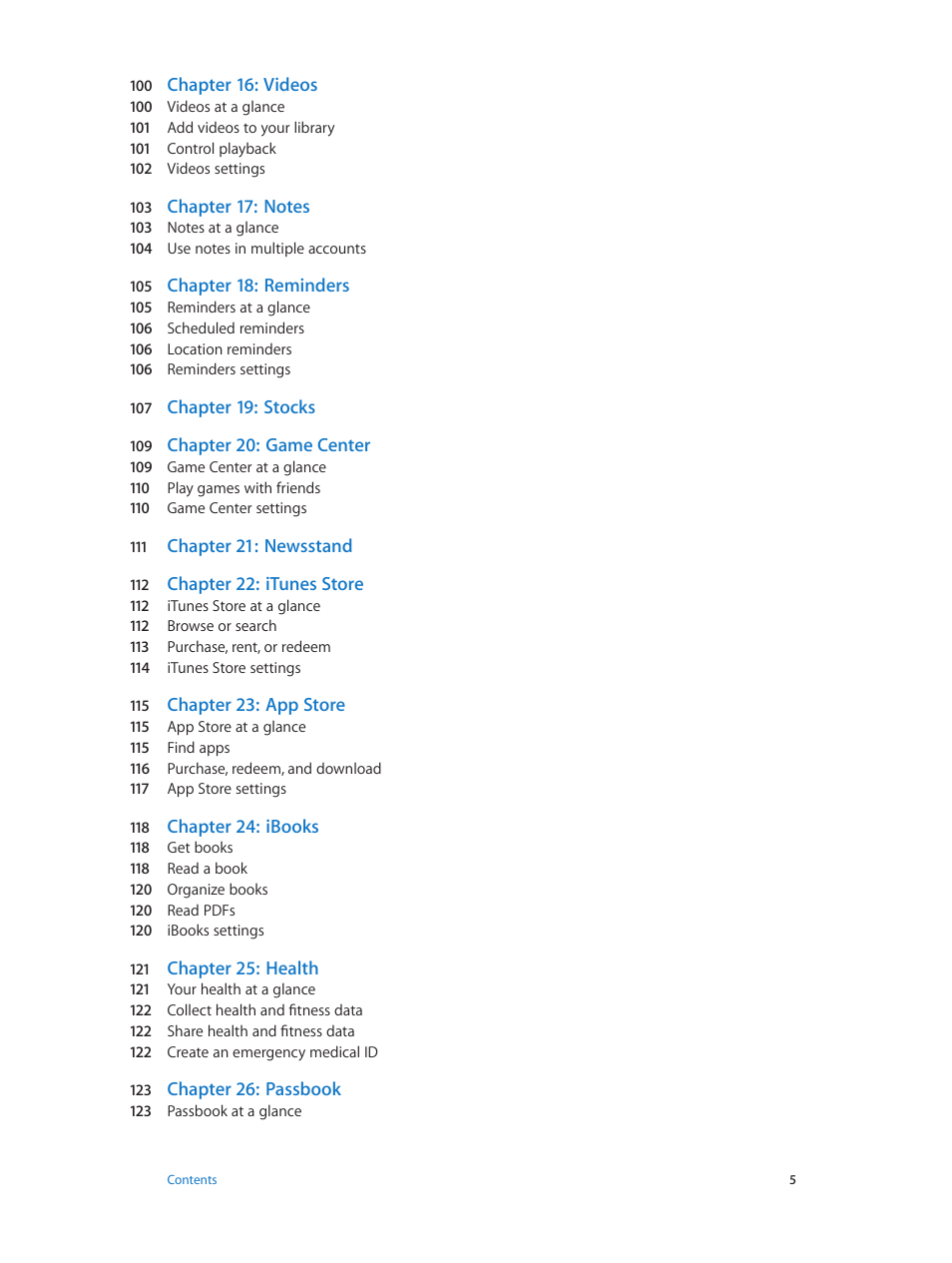 Apple iPhone iOS 8.1 User Manual | Page 5 / 184