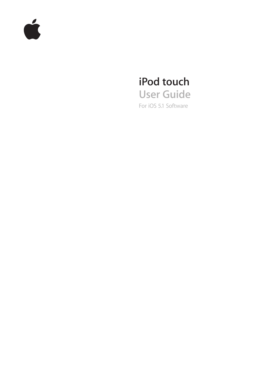 Apple iPod touch iOS 5.1 User Manual | 141 pages