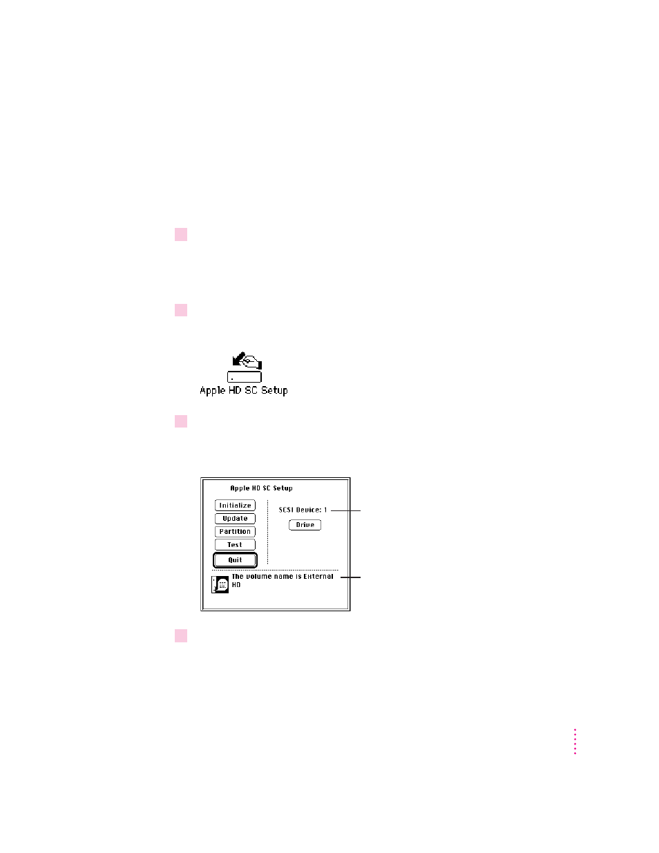 Initializing an external scsi hard disk | Apple Power Macintosh 5200/75 LC User Manual | Page 70 / 124