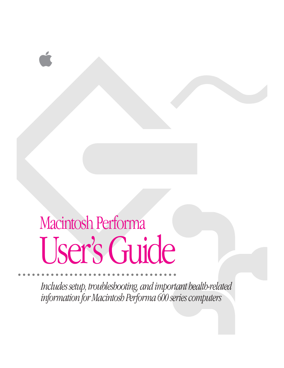 Apple Macintosh Performa 600 Series User Manual | 122 pages