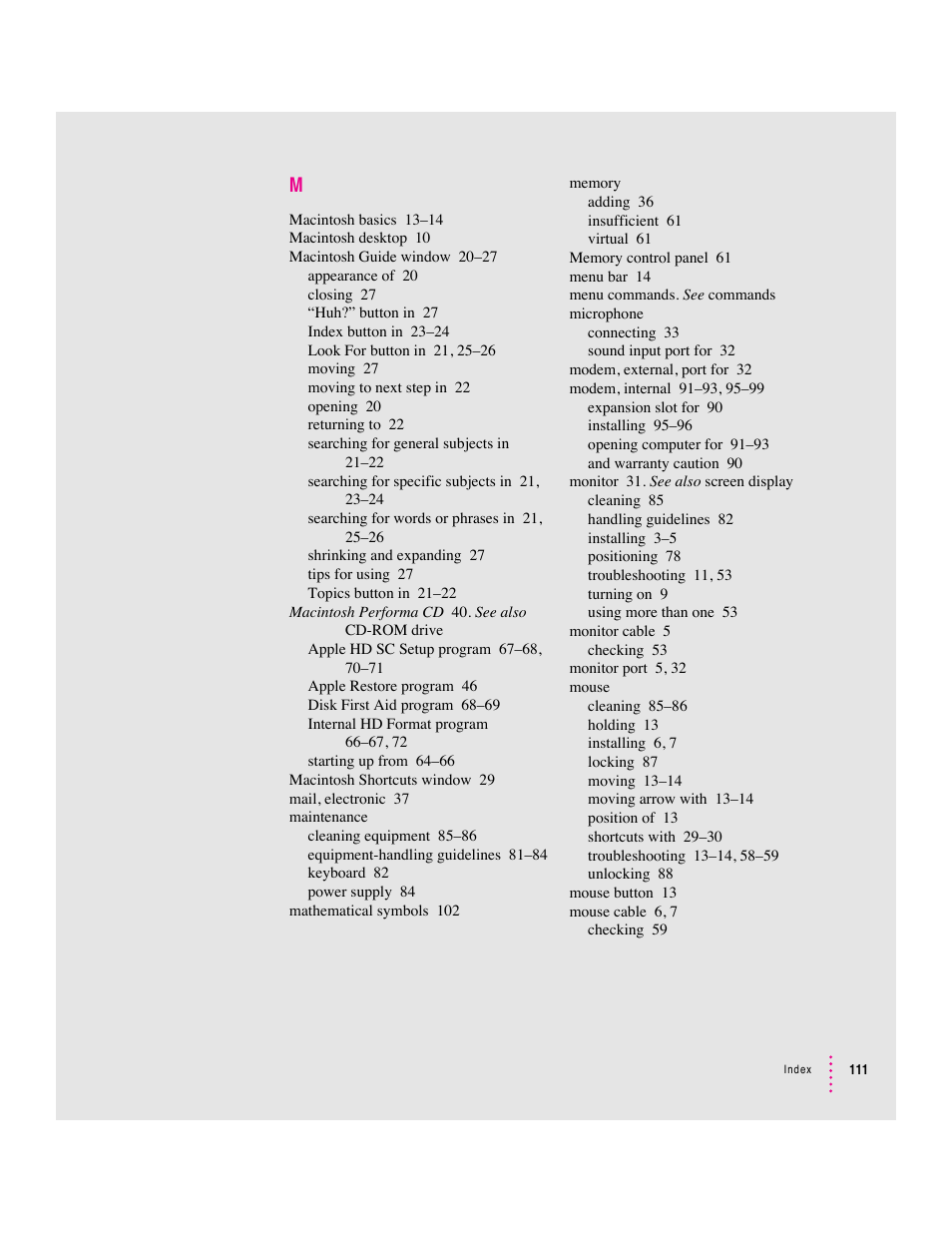 Apple Macintosh Performa 600 Series User Manual | Page 117 / 122