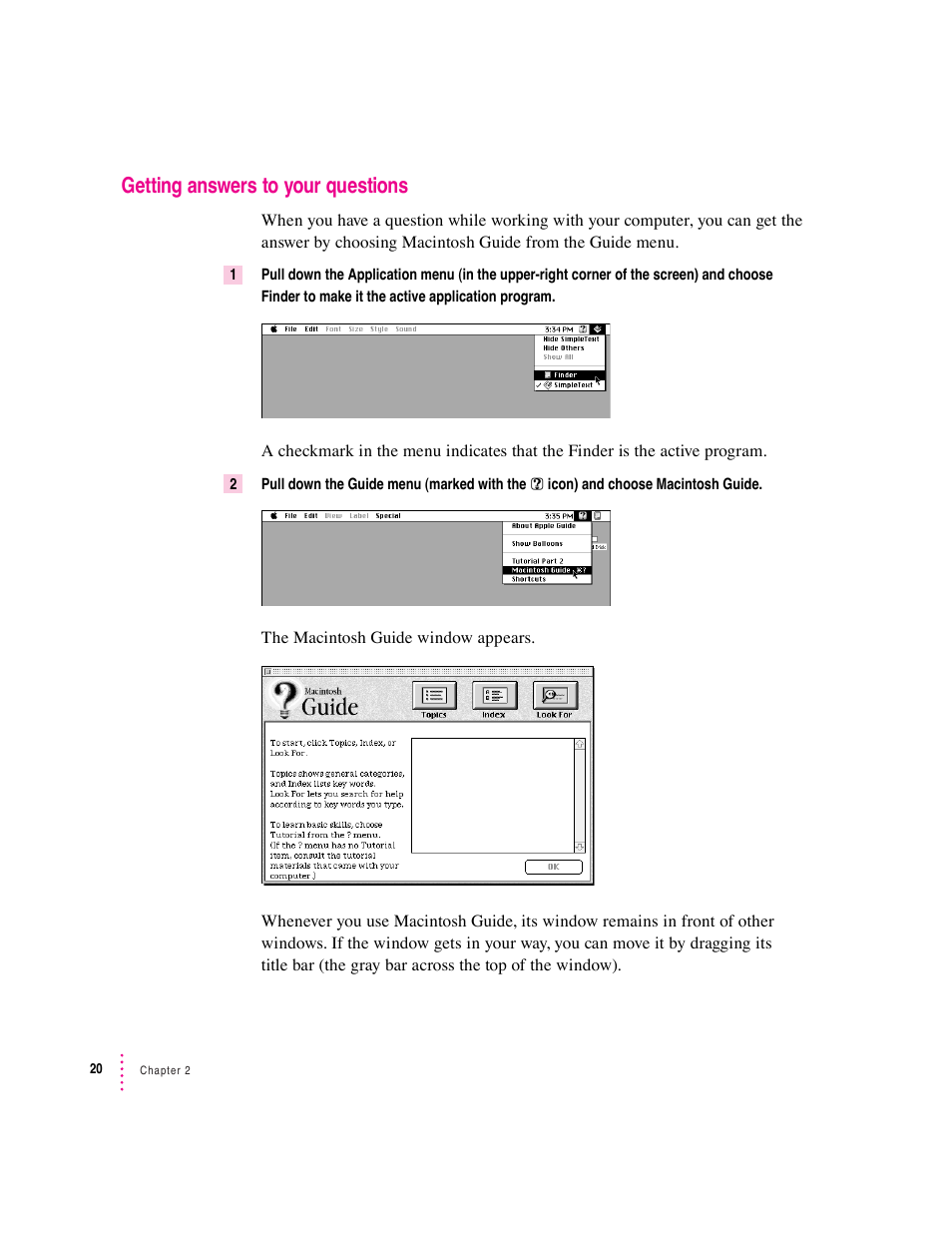 Getting answers to your questions | Apple Macintosh Performa 600 Series User Manual | Page 27 / 122