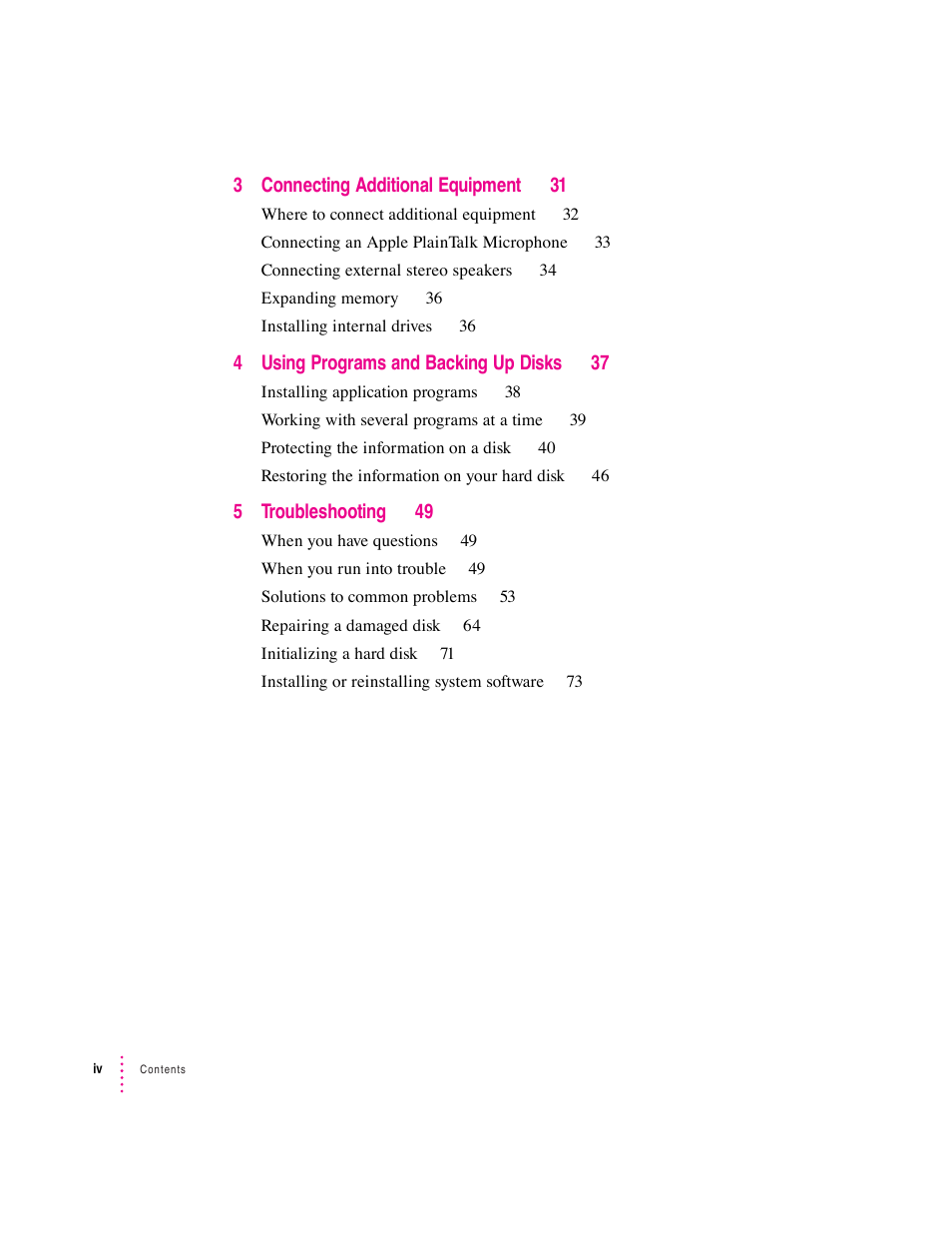 Apple Macintosh Performa 600 Series User Manual | Page 4 / 122