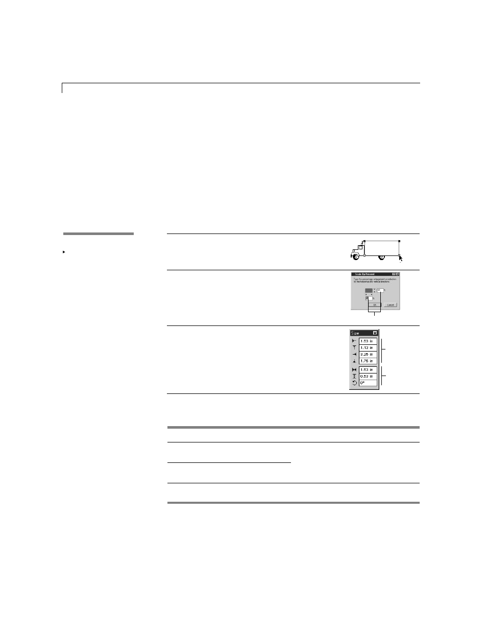 Resizing objects | Apple AppleWorks 5 : Windows 95/NT 4.0 User Manual | Page 110 / 267