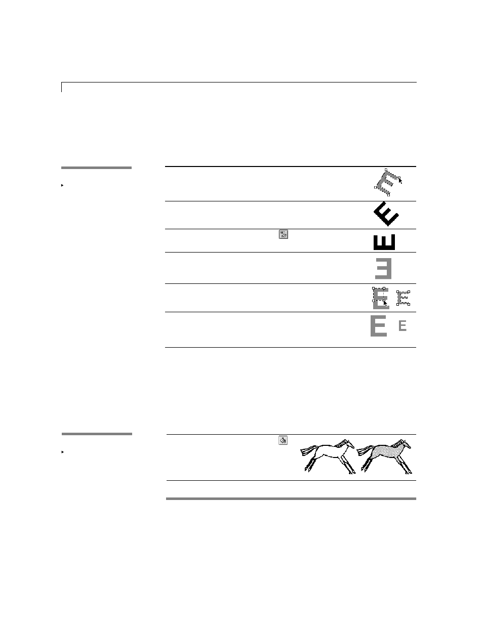 Resizing or turning a selection, Coloring and tinting images | Apple AppleWorks 5 : Windows 95/NT 4.0 User Manual | Page 130 / 267