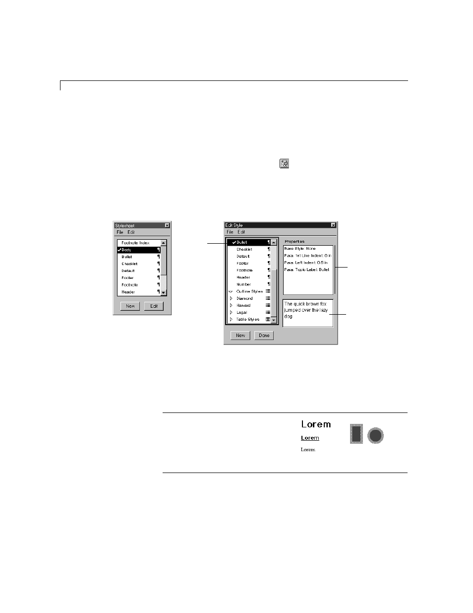 About the stylesheet palette | Apple AppleWorks 5 : Windows 95/NT 4.0 User Manual | Page 214 / 267