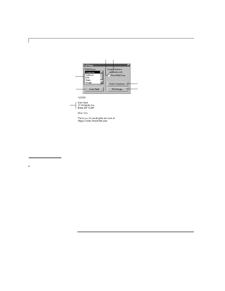 Addressing envelopes | Apple AppleWorks 5 : Windows 95/NT 4.0 User Manual | Page 230 / 267