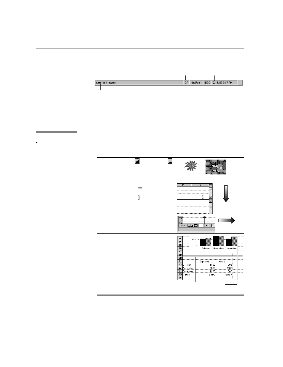 Viewing windows | Apple AppleWorks 5 : Windows 95/NT 4.0 User Manual | Page 44 / 267