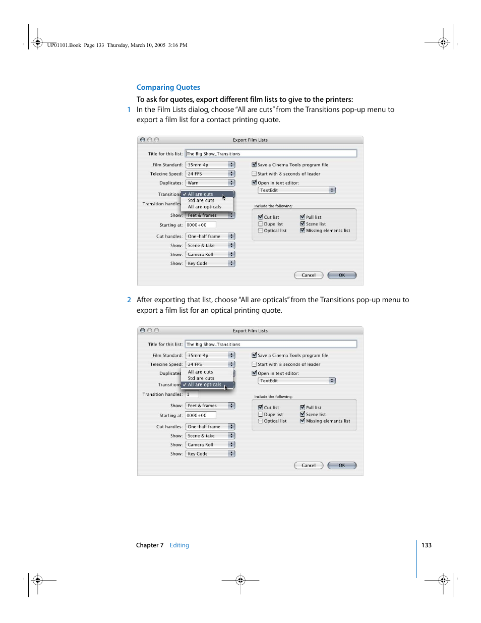 Apple Cinema Tools 3 User Manual | Page 133 / 235