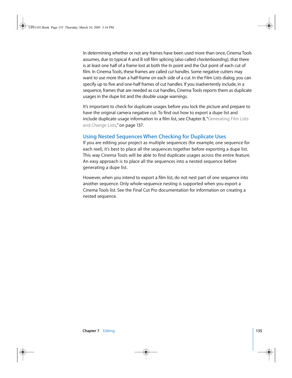 Apple Cinema Tools 3 User Manual | Page 135 / 235