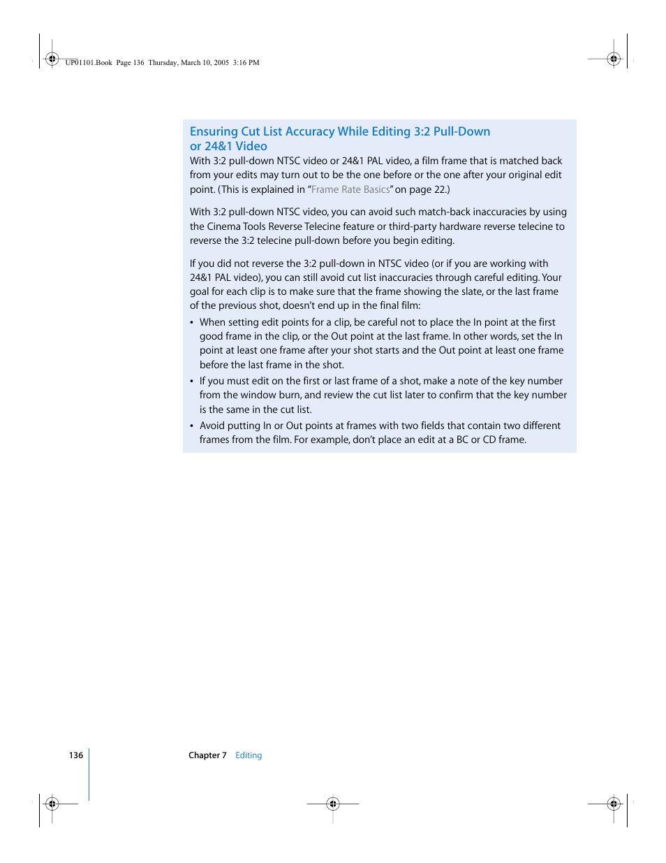 Apple Cinema Tools 3 User Manual | Page 136 / 235