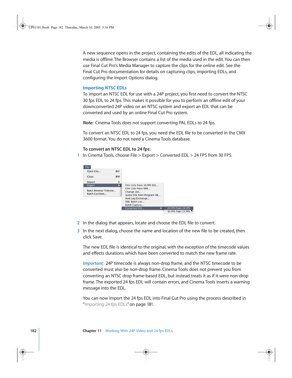 Apple Cinema Tools 3 User Manual | Page 182 / 235