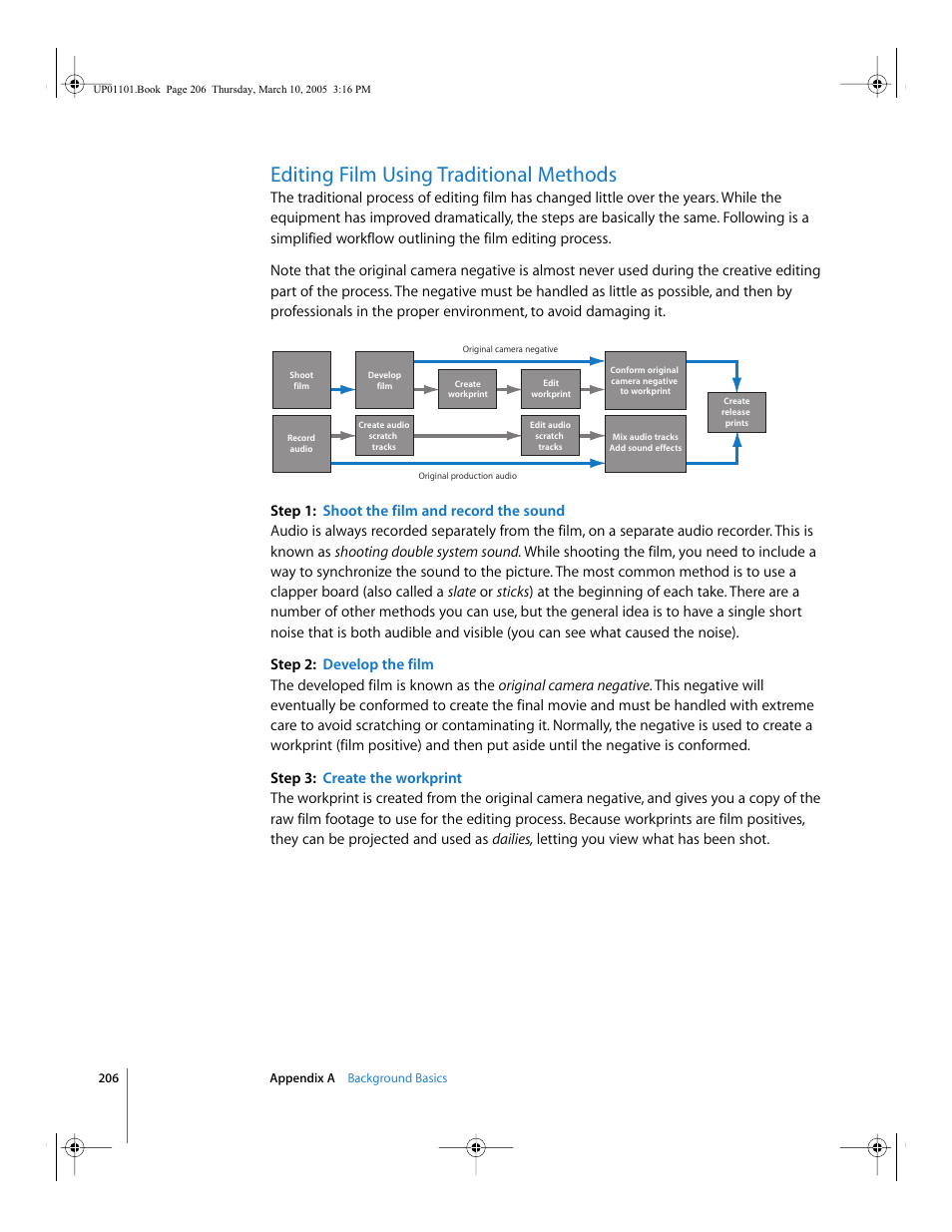 Editing film using traditional methods | Apple Cinema Tools 3 User Manual | Page 206 / 235