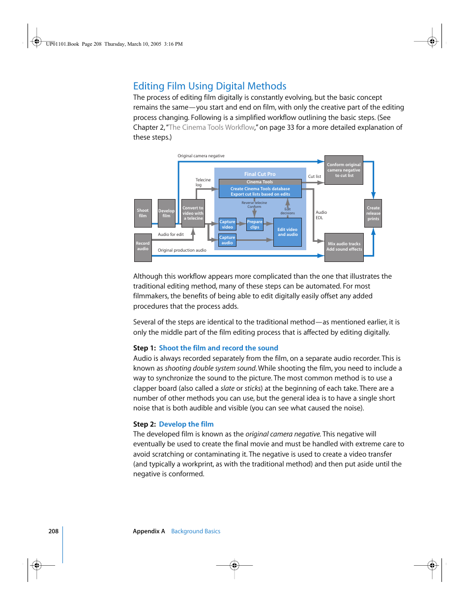 Editing film using digital methods | Apple Cinema Tools 3 User Manual | Page 208 / 235