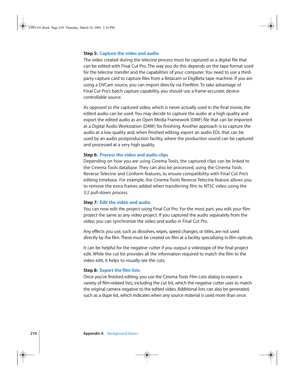 Apple Cinema Tools 3 User Manual | Page 210 / 235