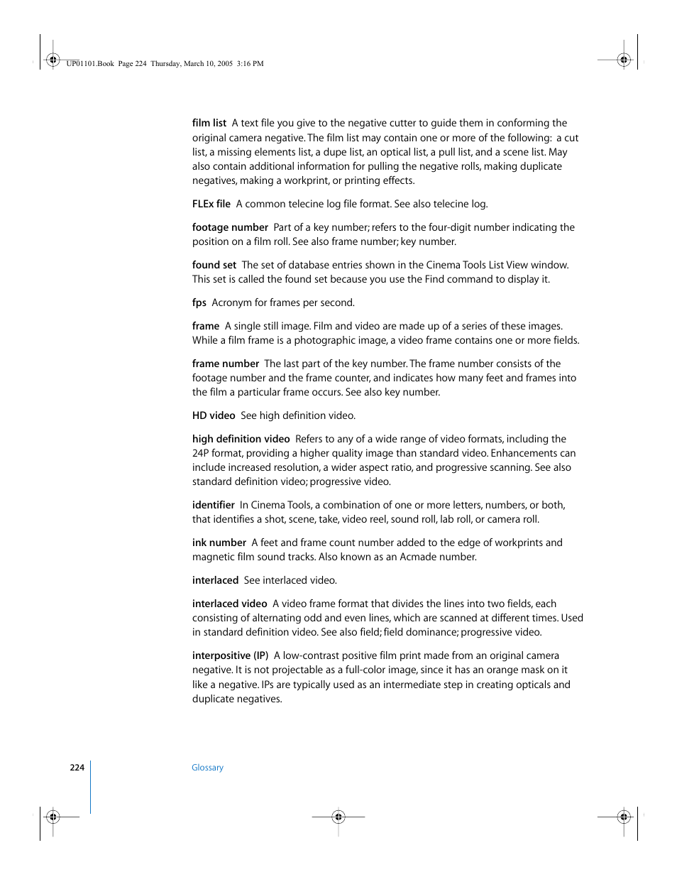 Apple Cinema Tools 3 User Manual | Page 224 / 235