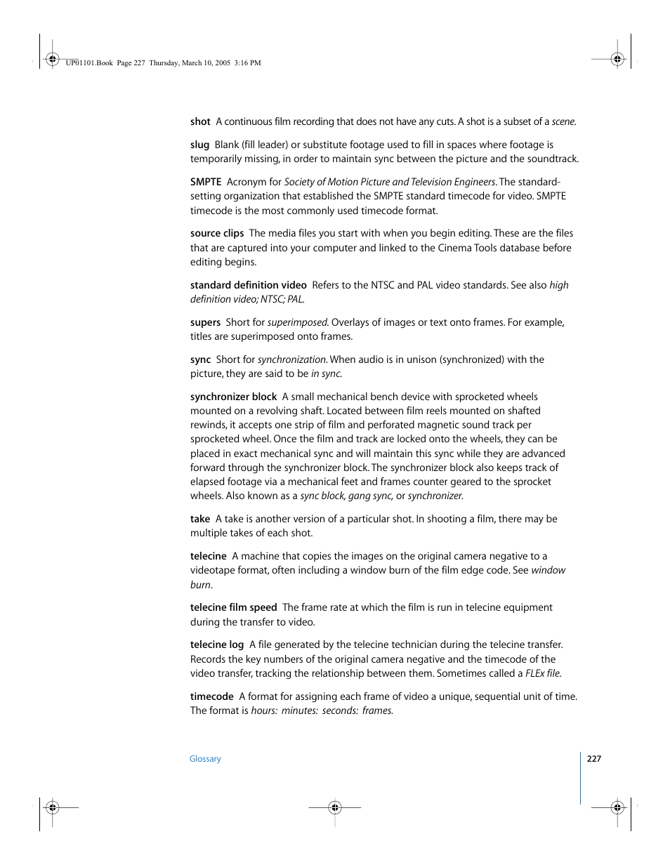 Apple Cinema Tools 3 User Manual | Page 227 / 235