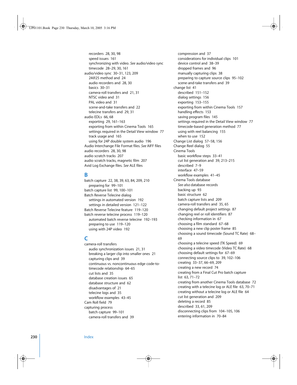 Apple Cinema Tools 3 User Manual | Page 230 / 235