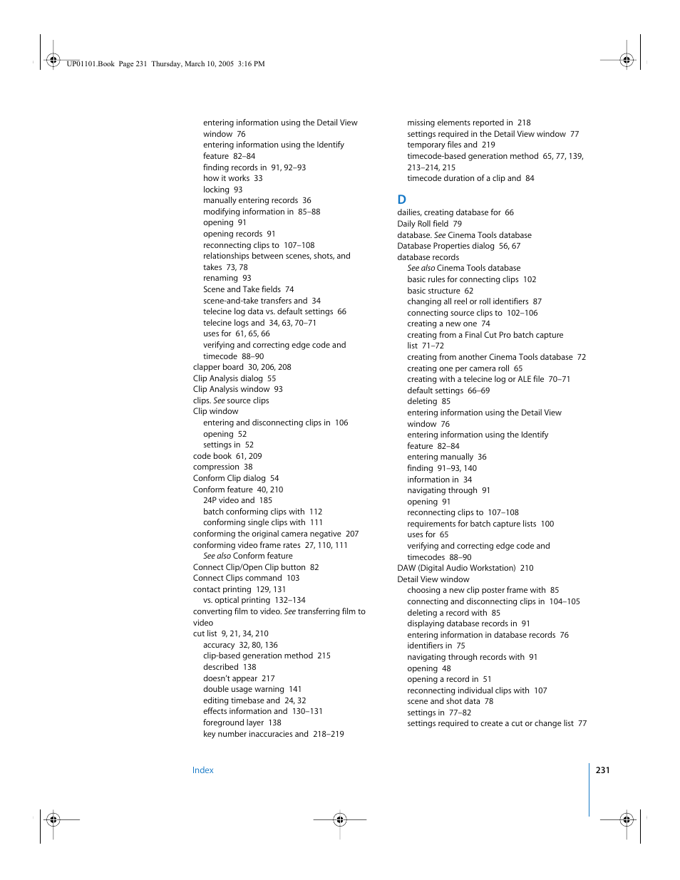 Apple Cinema Tools 3 User Manual | Page 231 / 235