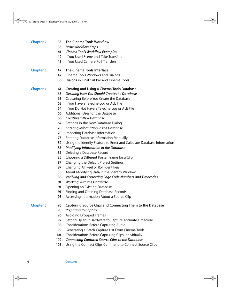Apple Cinema Tools 3 User Manual | Page 4 / 235