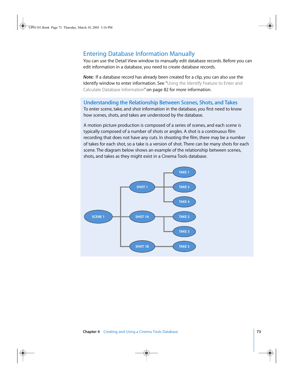 Entering database information manually, Entering database, Information manually | Apple Cinema Tools 3 User Manual | Page 73 / 235