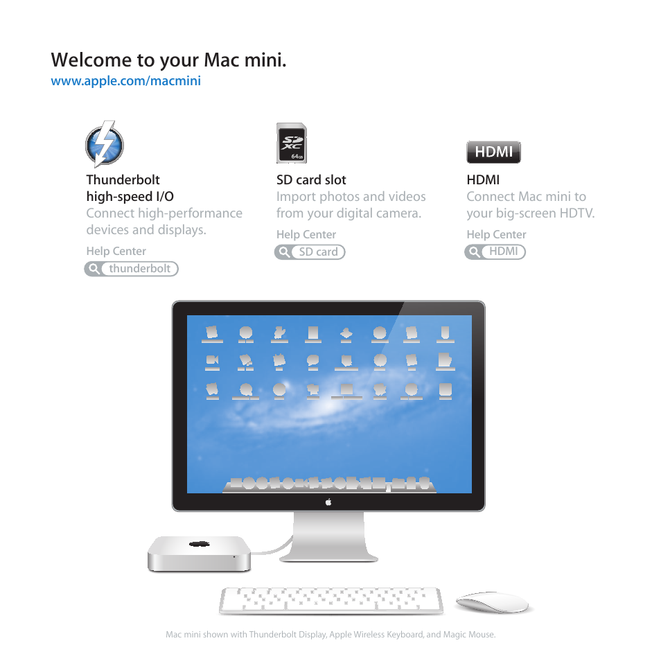 Welcome to your mac mini | Apple Mac mini (Mid 2011) User Manual | Page 2 / 84