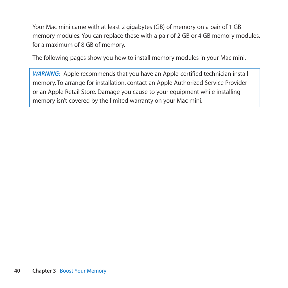 Apple Mac mini (Mid 2011) User Manual | Page 40 / 84