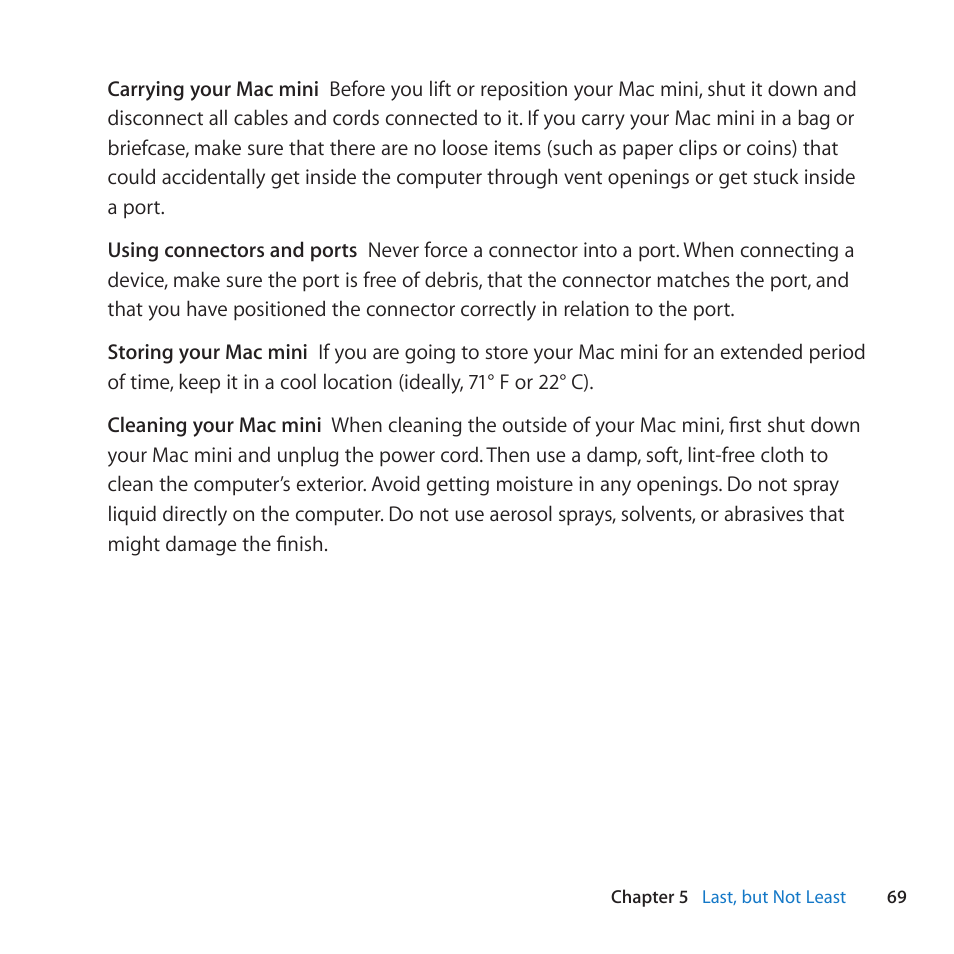Apple Mac mini (Mid 2011) User Manual | Page 69 / 84