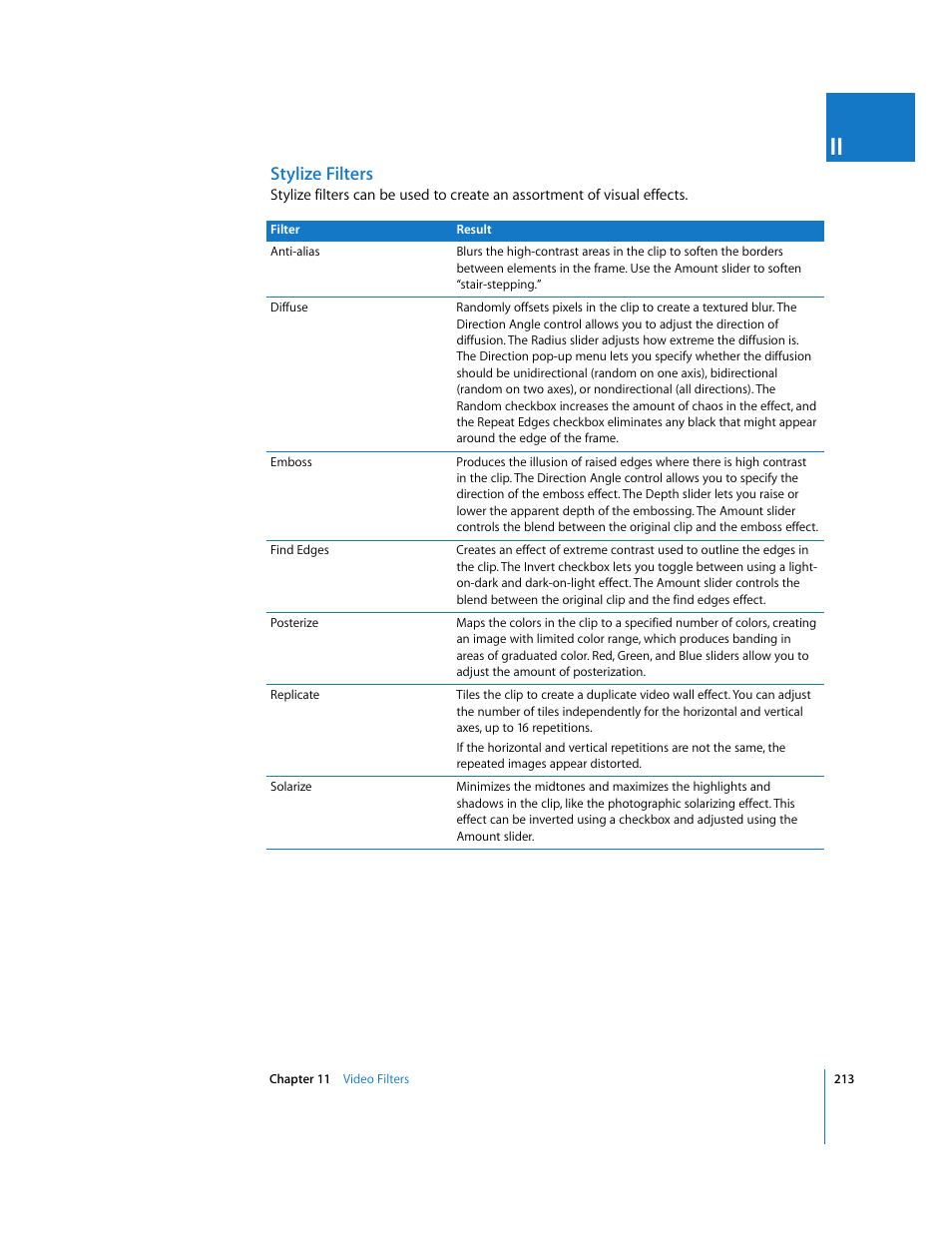 Stylize filters | Apple Final Cut Pro 5 User Manual | Page 1000 / 1868