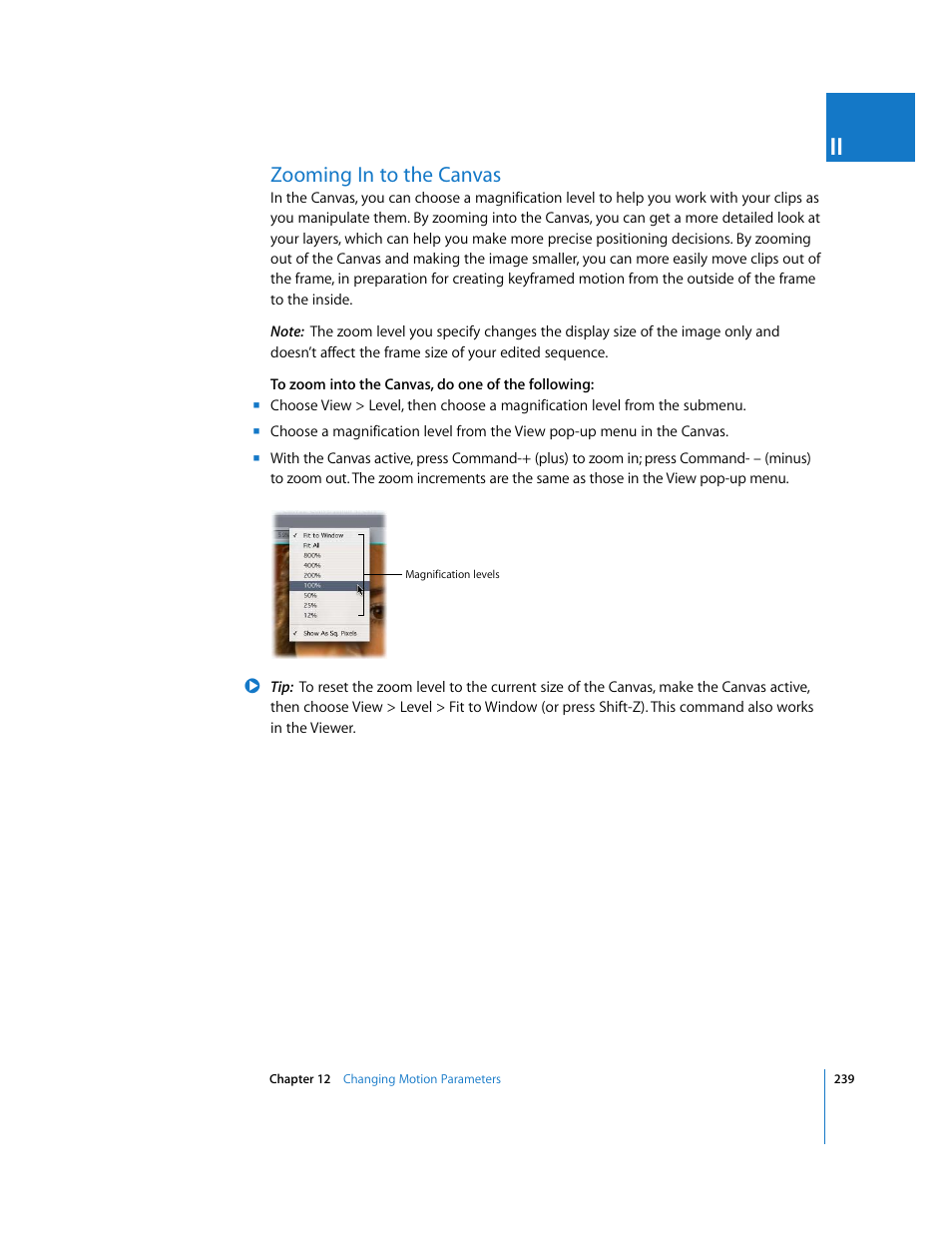 Zooming in to the canvas | Apple Final Cut Pro 5 User Manual | Page 1026 / 1868