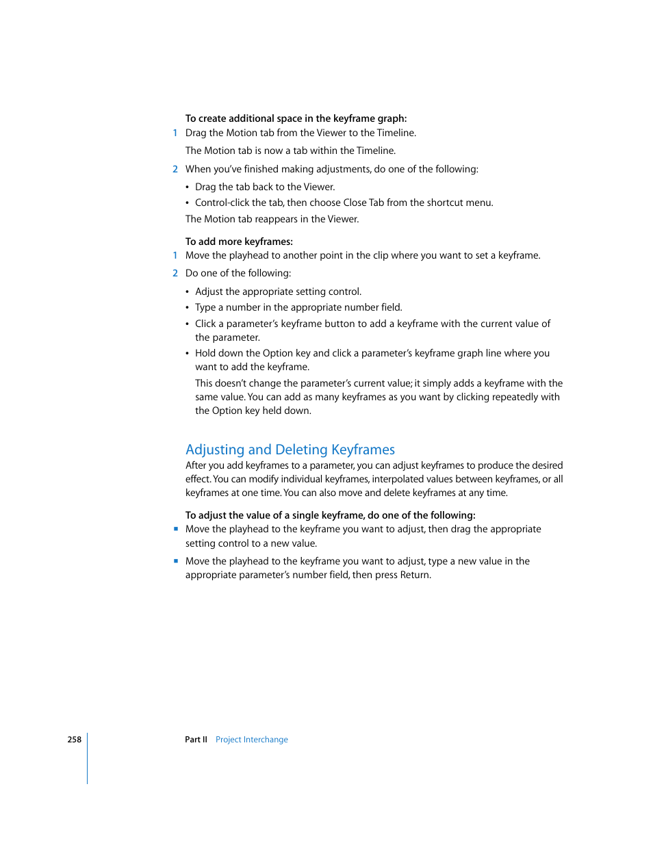 Adjusting and deleting keyframes | Apple Final Cut Pro 5 User Manual | Page 1045 / 1868