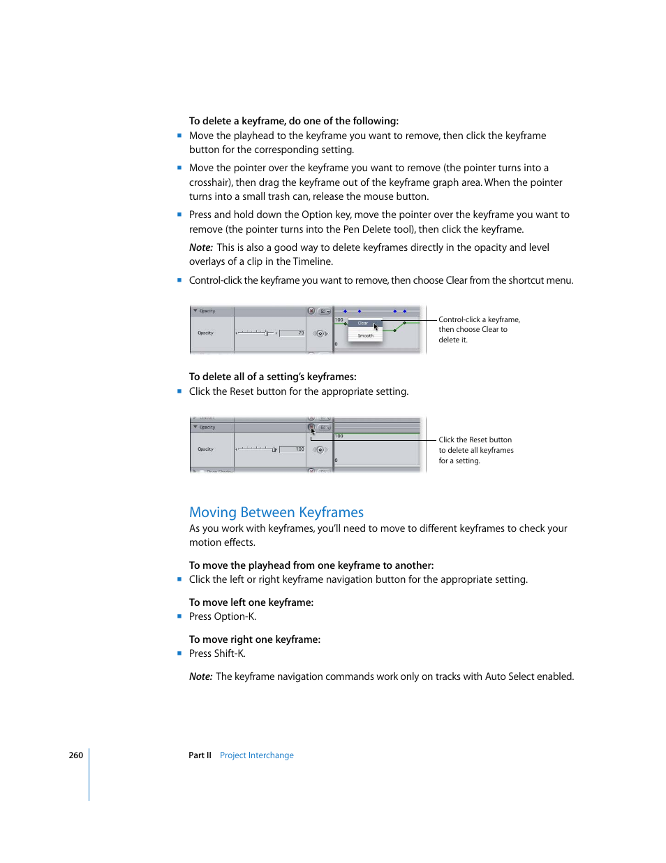 Moving between keyframes | Apple Final Cut Pro 5 User Manual | Page 1047 / 1868