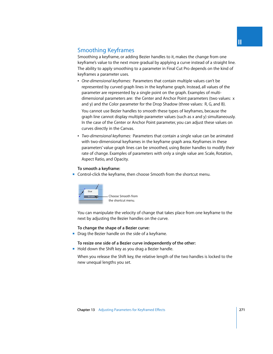 Smoothing keyframes | Apple Final Cut Pro 5 User Manual | Page 1058 / 1868