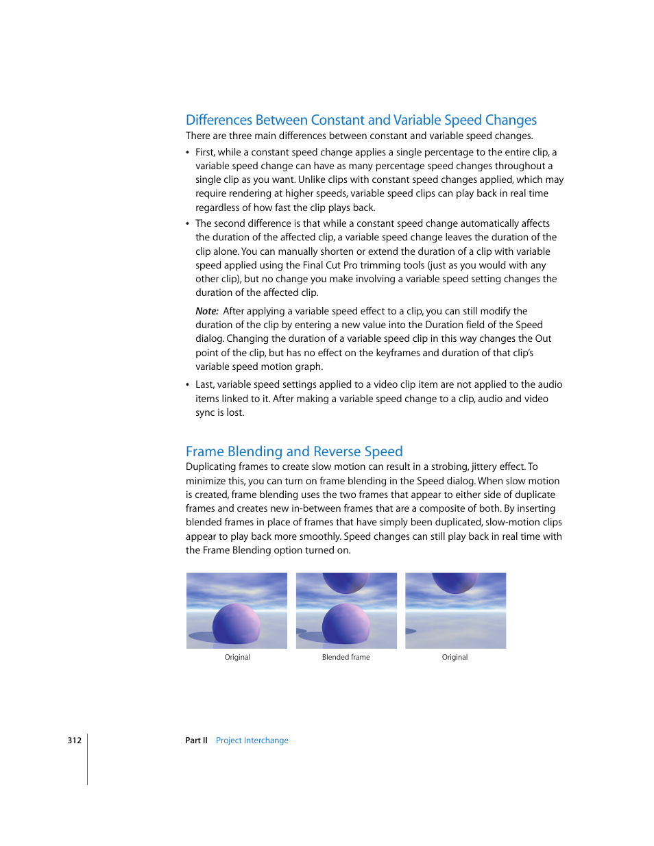 Frame blending and reverse speed | Apple Final Cut Pro 5 User Manual | Page 1099 / 1868