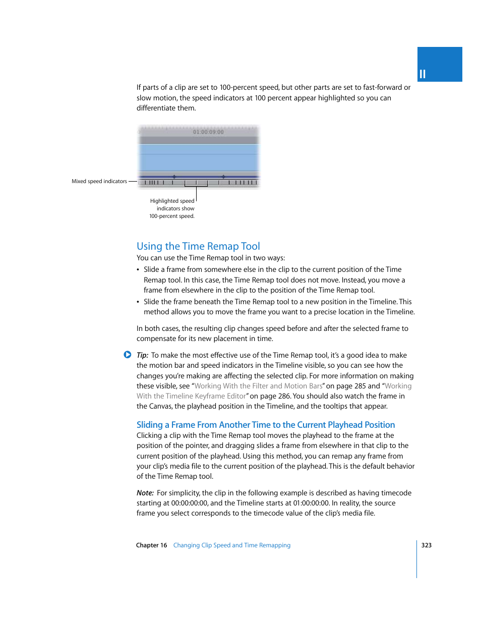 Using the time remap tool | Apple Final Cut Pro 5 User Manual | Page 1110 / 1868