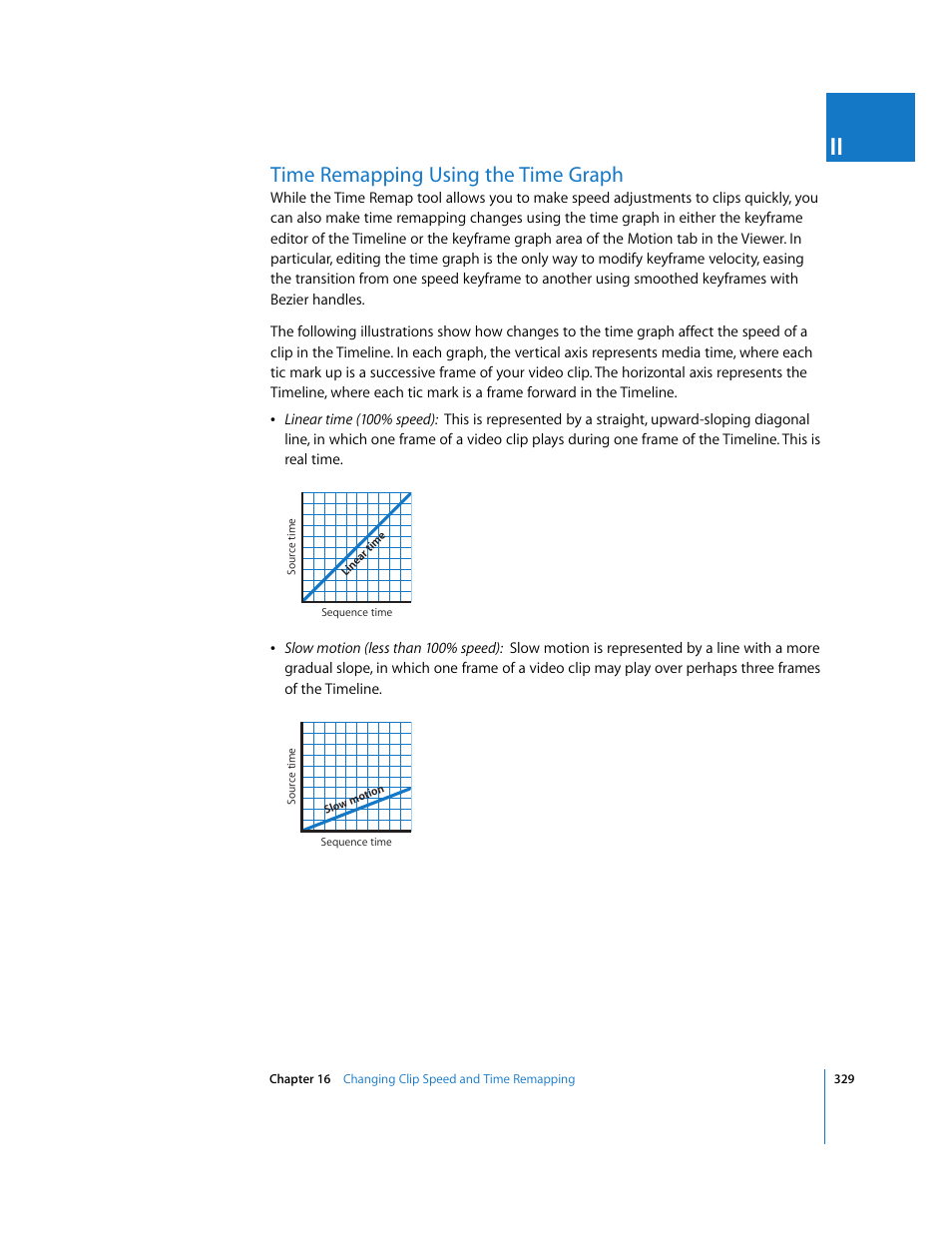 Time remapping using the time graph, Time, Remapping using the time graph | Apple Final Cut Pro 5 User Manual | Page 1116 / 1868